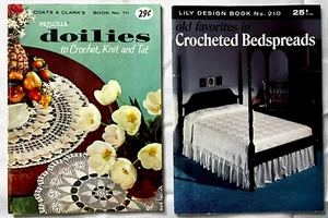 Lily Pattern Crochet Design Books No. 210 Bedspreads & 111 Doilies Knit & Tat - Picture 1 of 12