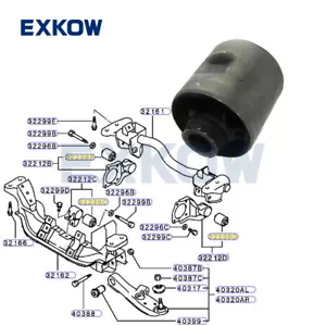 1X Front DIFF Mounting Insulator for Mitsubishi Pajero IO Mini 94-12 MB672106 - Picture 1 of 5