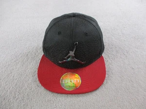 Jordan Hat Cap Snap Back Black Red Youth Elephant Print Jumpman Logo Nike Air - Picture 1 of 7