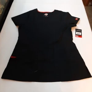 Dickies EDS Signature Scrub Top - Small (S), Black Medical Uniform - Picture 1 of 4