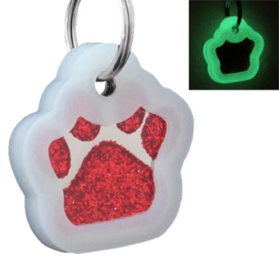 Глубокая гравировка, блестящая идентификационная бирка лапы питомца, гравировка на заказ, персонализированные жетоны для собак - Изображение 1 из 4