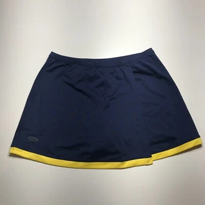 Bolle Active Skort 中号海军蓝高性能高尔夫网球黄色装饰 — 第 1/4 张图片