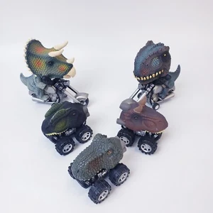 Dinosaurier Figur Spielzeug Konvolut Fahrzeug Motorrad Mix T-Rex Auto Köpfe - Bild 1 von 6