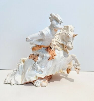 Ready To Paint Ceramic Bisque Knight Jousting Unicorn Renaissance Unfinished - Image 1 of 4