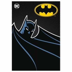 New Batman Silhouette Fleece Throw Gift Blanket DC Comics Superhero Shield Logo - Picture 1 of 3