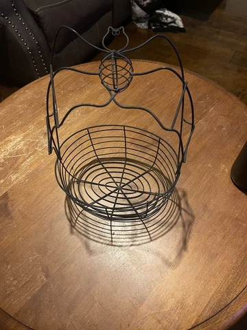 Vintage Wire Black Bat Basket-Halloween, Gothic, Scary, Emo, Witchy Cover