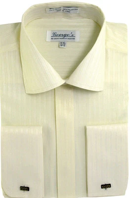Men's shirt 60% cotton 40 % polyester French cuff Tone &Tone By Milano moda SG30 - Image 1 of 4
