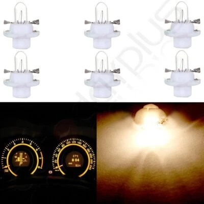 6x Blanco Cálido B8.4D Bombilla Halógena Panel de Instrumentos Panel de Instrumentos Luces Foto 1 de 4