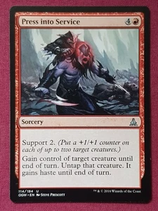 Magic The Gathering OATH OF THE GATEWATCH PRESS INTO SERVICE red card MTG - Picture 1 of 2