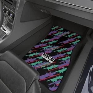 HKS Old Logo Tribute Car Mats (Set of 2), 90's JDM HKS Floor Mats Pair, HKS - Picture 1 of 6
