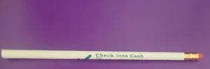 Vintage Check Into Cash 'One Stop Money Shop' Pencil Advertisement - Picture 1 of 7