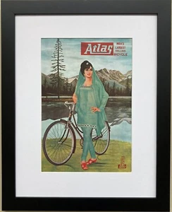Vintage Bicycle Poster "Atlas Bicycles" (1971) Framed Art - Picture 1 of 6