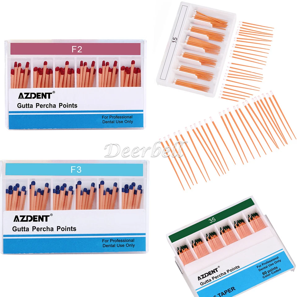 Dental Endo Gutta Percha Point Root Canal Obturating Point F2.F3 15#-40# - Image 1 of 1