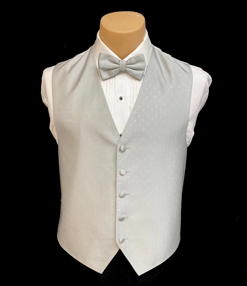 Chaleco Esmoquin Para Hombre Lauren Ralph Lauren Plateado Hielo con Elección de Corbata Foto 1 de 4