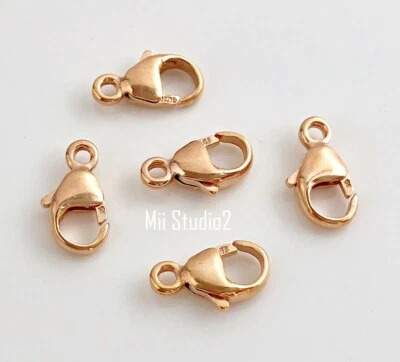 5 peças 9mm ouro rosa 14k preenchido com gatilho oval fecho de pêra com laço F40rg - Imagem 1 de 3