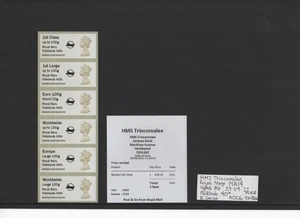 MACHIN Ma14 TRINCOMALEE  A006 LARGE RATES FALKLANDS 40th 2022 Coll Strip POST GO - Picture 1 of 1