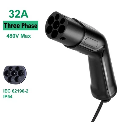 Charging Connector Type 2 EV Male Plug for Electric Vehicles 22KW 32A 3 Phase - Image 1 of 4