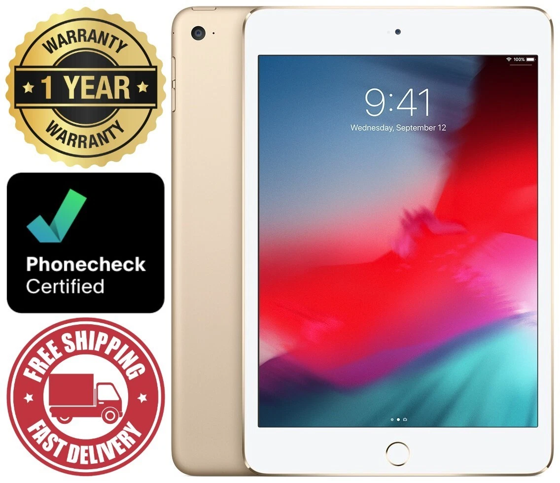 Apple iPad mini 4 金色平板电脑| eBay