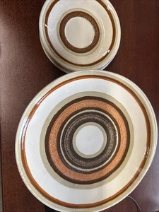 Set 6 piatti Royal China Jeannette Santa Fe 10" Bullseye e 3 piccoli! - Foto 1 di 4