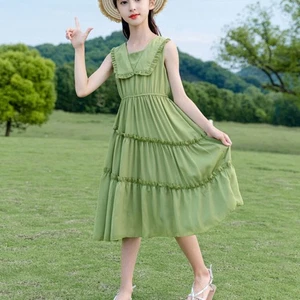 Teens Summer Cake Dress Party Children Long Dress Students - Picture 1 of 14