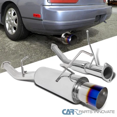 Fit 89-94 240SX S13 Titanium Burnt Tip S/S Catback Exhaust Muffler System Foto 1 de 4