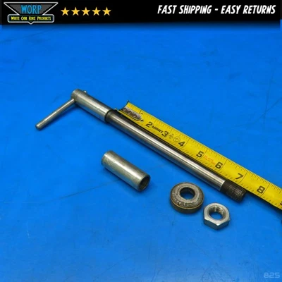 GENUINE OEM 1985 HUSQVARNA TE510 FRONT WHEEL AXLE BOLT SHAFT SPACER NUT - Image 1 of 4