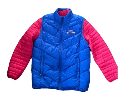 Detroit Pistons Youth 16-18 Winter Coat and Vest Combo NBA Basketball Pro - Image 1 of 4