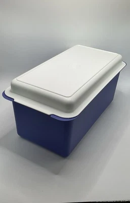 Tupperware Brotkasten Brotbox ToastMaxx Brotbehälter Kastenbrot Dicht Lila/ Weiß - Bild 1 von 4