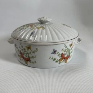 Shafford Ecstasy Ofen zu Tisch Auflaufform Porzellan Schmetterling Muster 7 1/2" - Bild 1 von 13
