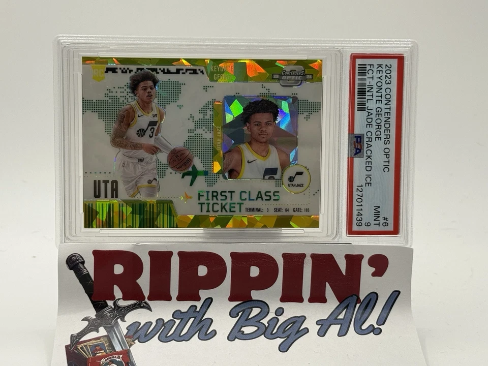 2023 Contenders Optic KEYONTE GEORGE /5 RC First Class Ticket Cracked Ice #6 Roo - Image 1 of 2