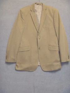 ADOLFO Mens Size 42L Tan Khaki Sport Coat Blazer Jacket - Picture 1 of 14