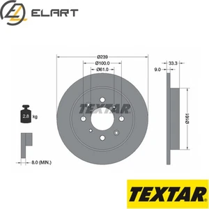2x BRAKE DISC 92204000 FOR HONDA JAZZIII L15-A7 1.5L L12B1/L12B2 1.2L 4cyl - Picture 1 of 8