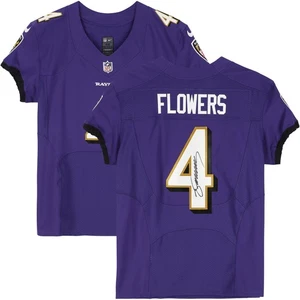 Zay Flowers Baltimore Ravens Autographed Purple Elite Jersey - Picture 1 of 5