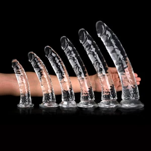 Realistic Jelly Dong Dildo Suction Cup Big Cock Anal Plug Sex Toy Men Gay Women - Picture 1 of 15