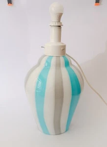 ♥ BASE LAMPADA DA TAVOLO IN VETRO DI MURANO LA MURRINA FASCE BIANCO CIELO 2 LUCI - Bild 1 von 11