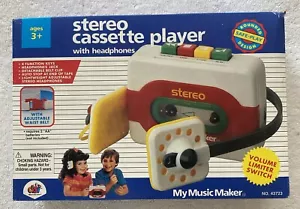 VINTAGE MY MUSIC MAKER - Stereo Cassette Player Walkman Headphones Colorful NOS - Picture 1 of 14