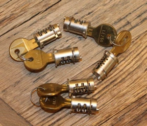 LOT of 6 Herman Miller Locks Lock Cylider with Keys - Picture 1 of 5