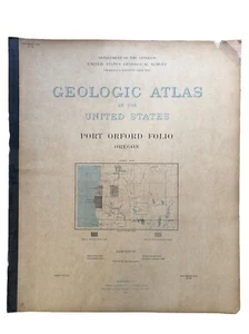 Antique 1903 US Geological Atlas Port Orford Oregon Folio Maps - Picture 1 of 6