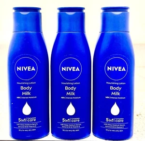 3 botellas 75 ml cada una - Nivea Hidratante Nivea Body Milk Moist 3x75 ml ¡ENVÍO GRATUITO! - Imagen 1 de 3