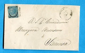 1867 FRANCOFONTE cerchio sardo italiano + c.20 su 15 V.E.II 2°Tipo (223625) - Imagen 1 de 1