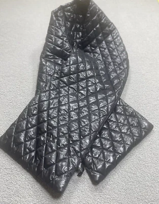 Urban Outfitters Scarf Quilted Puff Black Cold Winter Fall Preppy NEW - Image 1 of 4