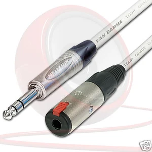 Macho 0.6cm Jack a Hembra Toma De Extensión 6.35mm Trs Estéreo Cable Balanceado - Imagen 1 de 10