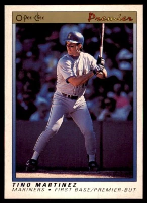 1991 O-Pee-Chee Premier Tino Martinez Baseball Cards Seattle Mariners #76 - Image 1 of 2