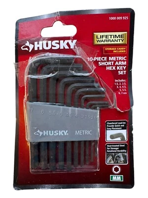Husky 10 Piece Metric Short Arm Hex Key Set - 1000 009 925 - Image 1 of 2