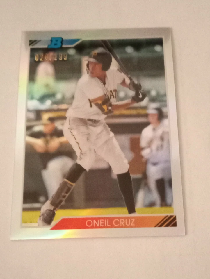 2020 Bowman Heritage Prospects Chrome Refractor SP Oneil Cruz XRC 24/199 Pirates - Image 1 of 2