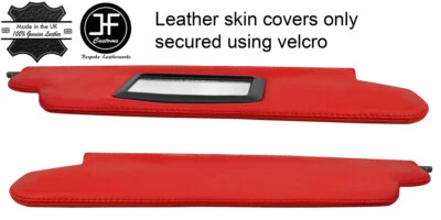 RED REAL LEATHER 2X SUN VISOR LEATHER COVERS FITS DATSUN 280Z 1975-1978 - Image 1 of 2