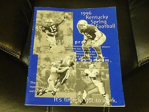 1996 KENTUCKY SPRING COLLEGE FOOTBALL MEDIA GUIDE BOX 6 EX - Foto 1 di 1