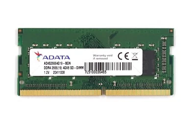 Adata 4GBX8 PC4-2666 SODIMM Laptop Memory AD4S26664G19-BGN Tested Working - Image 1 of 3