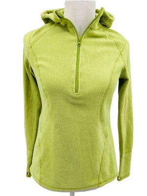 Sudadera con capucha popover a rayas verde lima Zella con cremallera 1/2 Talla pequeña Foto 1 de 4