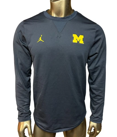 Michigan Wolverines Nike Jordan On Field Performance Crewneck Sweatshirt Sz L Cover